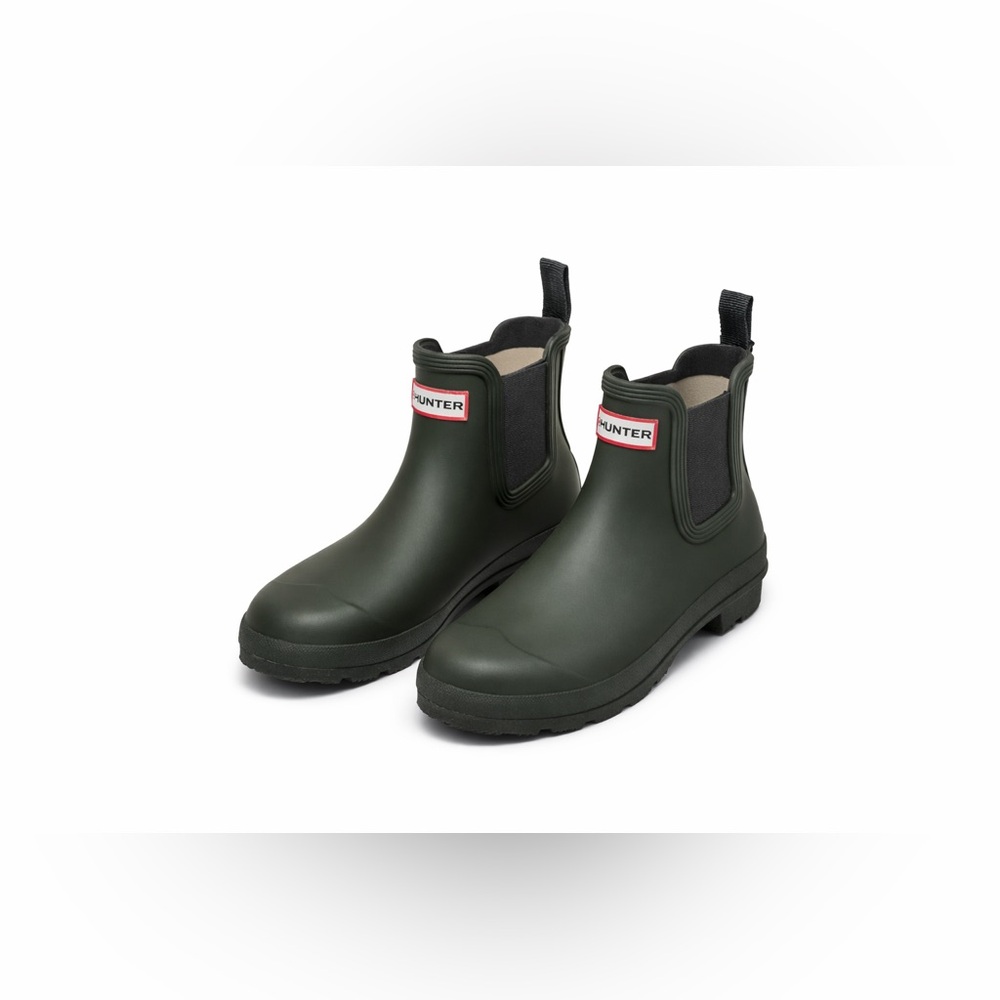 Men’s Original Hunter Chelsea Boots (Size 9) - Dark Olive (Only Worn Once)
